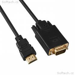 PremiumCord Kabel s HDMI na VGA převodníkem, délka