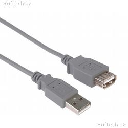 PremiumCord USB 2.0 kabel prodlužovací, A-A, 20cm,