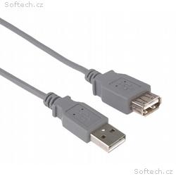 PremiumCord USB 2.0 kabel prodlužovací, A-A, 0,5m,