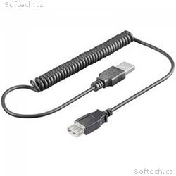 PremiumCord USB 2.0 kabel prodlužovací kroucený, A
