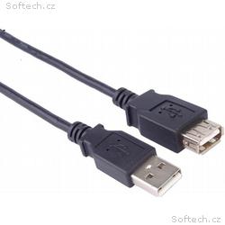 PremiumCord USB 2.0 kabel prodlužovací, A-A, 2m če