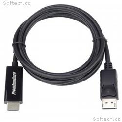 PremiumCord DisplayPort 1.2 na HDMI 2.0 kabel pro 