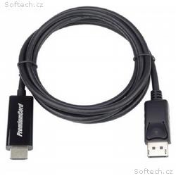 PremiumCord DisplayPort 1.2 na HDMI 2.0 kabel pro 