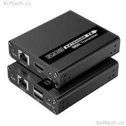 PremiumCord HDMI KVM extender FULL HD 1080p na 70m