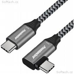 PremiumCord USB-C zahnutý kabel ( USB 3.2 GEN 2x2,