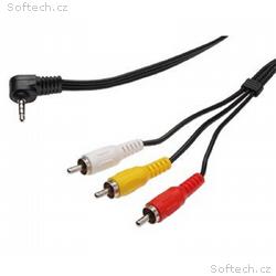 PremiumCord Video + Audio kabel, stereo 3.5mm 4 pi
