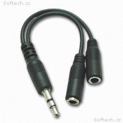 PremiumCord Kabelová rozdvojka 3,5 Jack M - 2xF 10