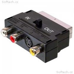 PremiumCord Adapter SCART-3x cinch + S-video s pře