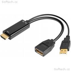 PremiumCord adaptér HDMI to DisplayPort Male, Fema