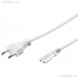 PremiumCord Kabel síťový 230V k magnetofonu 2m bíl