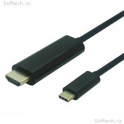 PremiumCord USB-C na HDMI kabel 1,8m rozlišení obr
