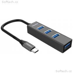 PremiumCord 5G SuperSpeed USB Hub Type C na 4x USB