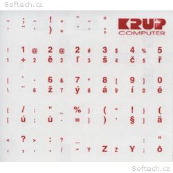 PremiumCord Česká přelepka na klávesnici - červená