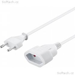 PremiumCord Kabel síťový prodlužovací dvojvidlice 