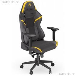 Endorfy herní židle Scrim YL, kůže + textil, žluto