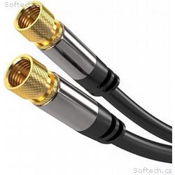PremiumCord Satelitní antenní HQ kabel F male - F 