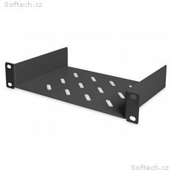 Digitus 10" police 1U,černá, nosnost 25kg hl. 25,4
