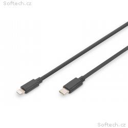 DIGITUS Pružinový kabel USB - C na Lightnig MFI C9