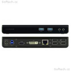 2-Power USB 3.0 Dokovací stanice Dual Display (1xD