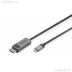 DIGITUS 8K@30Hz. USB type C na DP, Adaptérový kabe