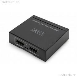 DIGITUS 4K HDMI Splitter, 1x2 4K, 30Hz, černá