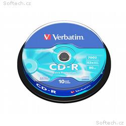 VERBATIM CD-R 700MB, 52x, spindle 10 ks