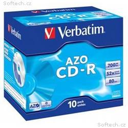 VERBATIM CD-R AZO 700MB, 52x, jewel case 10 ks