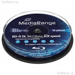 MEDIARANGE BD-R BLU-RAY 50GB 6x Dual Layer spindl 