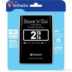 VERBATIM Store´n´ Go 2,5" 2TB USB 3.0 černý