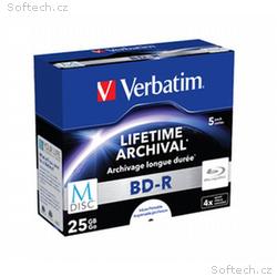 VERBATIM M-DISC BD-R SL 25GB, 4x, printable, jewel
