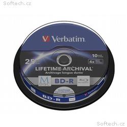 VERBATIM M-DISC BD-R SL 25GB, 4x, printable, spind