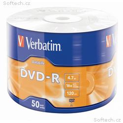 VERBATIM DVD-R DataLife 4,7GB, 16x, wrap 50 ks