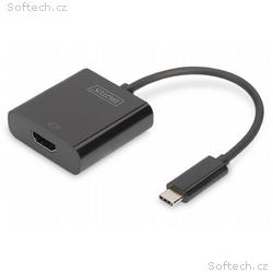 DIGITUS Adaptér USB typu C na HDMI, 4K, 30 Hz délk
