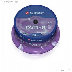 VERBATIM DVD+R AZO 4,7GB, 16x, spindle 25 ks