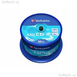 VERBATIM CD-R AZO 700MB, 52x, spindle 50 ks