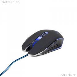 Gembird Myš MUSG-001-B, HERNÍ, optická, modro-čern