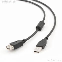 Kabel GEMBIRD USB A-A 3m 2.0 prodlužovací HQ s fer