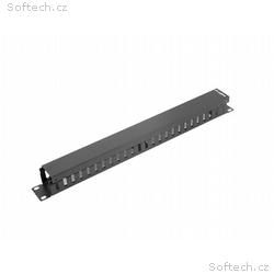 LANBERG 19" CABLE MANAGEMENT PANEL TYPE A 1U BLACK
