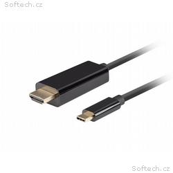 Lanberg USB-C(M)->HDMI(M) kabel 3m 4K 60Hz černá 