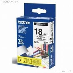 Brother - TZe-S241, bílá, černá (18mm, extr.adhezi