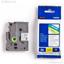 Brother - TZe-135, průsvitná, bílá (12mm, l.)