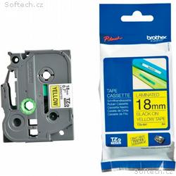 Brother - TZe-S641, žlutá, černá (18mm, extr. adhe