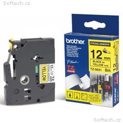 Brother - TZe-S631 žlutá, černá (12mm, lamin.,extr