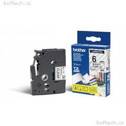 Brother - TZe-111 průsvitná, černá (6mm Laminované
