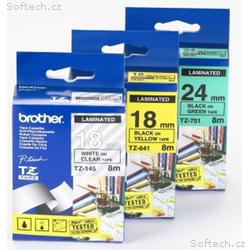 Brother - TZe-751 zelená, černá (24mm Laminované)
