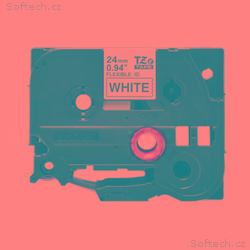 Brother - TZe-FX251, bílá, černá, 24 mm, s flexibi