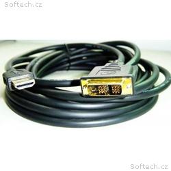 GEMBIRD Kabel HDMI-DVI 3m, M, M stíněný, zlacené k