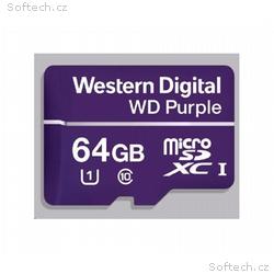 WD MicroSDXC karta 64GB Purple WDD064G1P0C Class 1