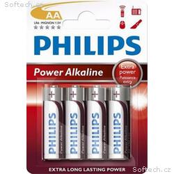 Philips baterie AA PowerLife, alkalická - 4ks