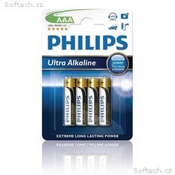 Philips baterie AAA ExtremeLife+, alkalická - 4ks